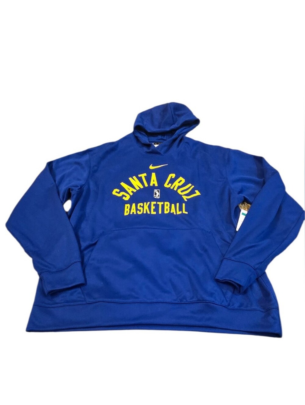 NWT Nike Blue Santa Cruz Basketball Hoodie with Yellow Logo XL TALL